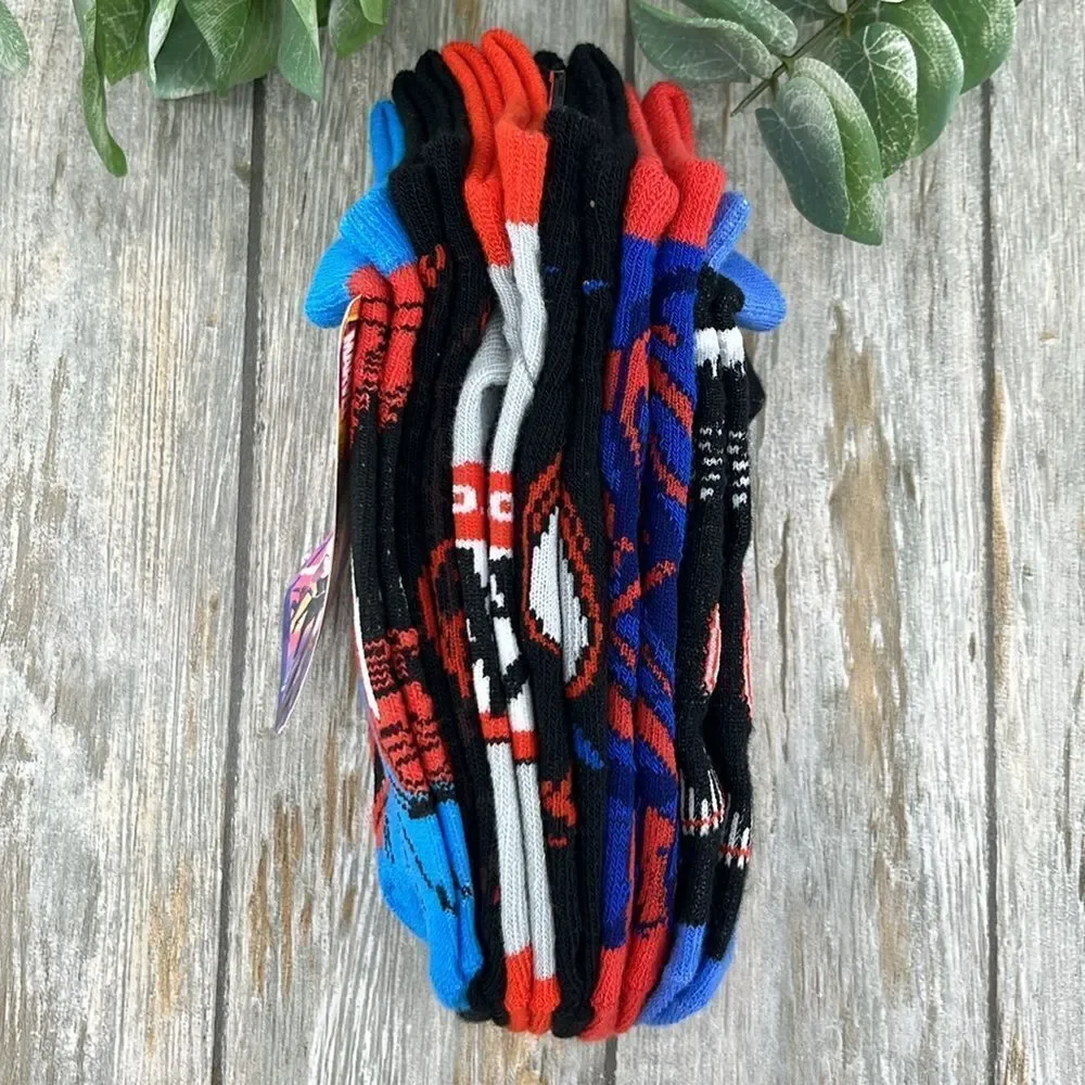 Boys Spider-Man No Show Comfy Socks 6-Pack Size L